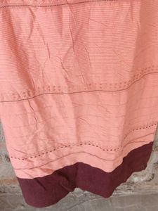 Aurelia Peach Striped Sleeveless Top