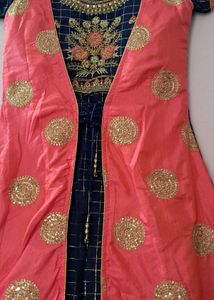 Blue &amp; Pink Kurta Set