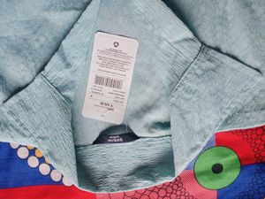 Light Blue Textured Open Cardigan
