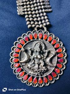 Traditional antique  Indian Oxidised Necklace long