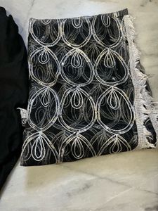 Elegant Black Embroidered Pakistani Kurta set