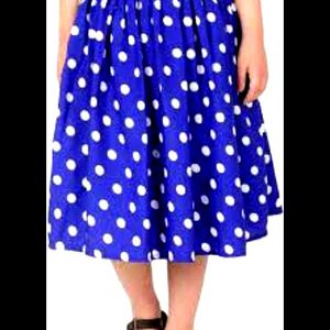 Blue Pleated Skirt