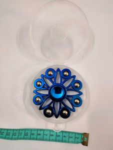 Blue Fidget Spinner with cover box - 9cm diameter