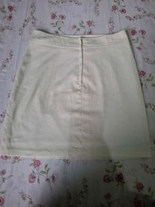 Cream Mini Skirt