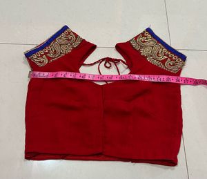 Red Embroidered Indian Blouse