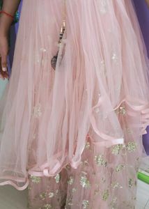 Elegant Pink Lehenga Choli Set With Free Gift