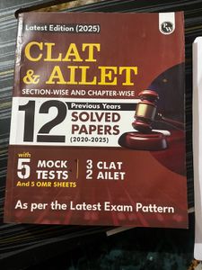 CLAT & AILET 2025 Latest Edition Solved Papers