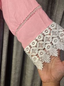 Pink Embroidered Kurta Set