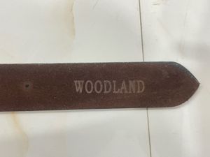 Woodland Men's Black Leather Belt