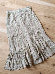 Tiered Ruffle Midi Skirt