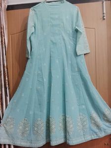 W Cyam Glitter Sequence Work Kurta with Leggings
