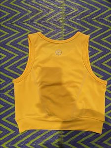 Yellow Cropped Tank Top