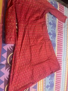 Vibrant Red Ethnic Kurta Set