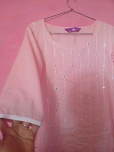 Elegant Peach Kurta Set