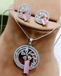 American Diamond pendant Necklace Set