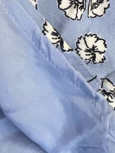 Blue Floral Top With frills