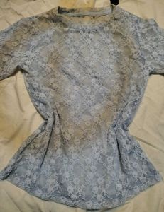 Powder Blue Lacey Top