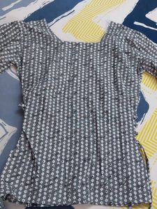 Stylish Grey Printed short Kurti for Women