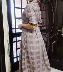Vintage Plaid Maxi Dress
