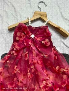 Beautiful Pink Floral Dress Material