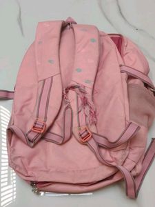 Pink Backpack with Rainbow Detail
