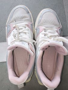 Stylish Pink &amp; Grey Sneakers