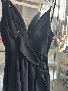Chic Black V-Neck Mini Dress