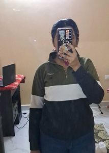 Y2K Colorblock Zip-Up Sweatshirt