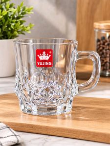 Set of 6 Crystal Clear Glass Cups