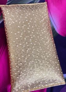 Gold Textured Clutch Bag
