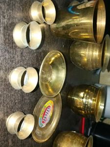 Brass Pooja Utensils Set for Religious Ceremonies