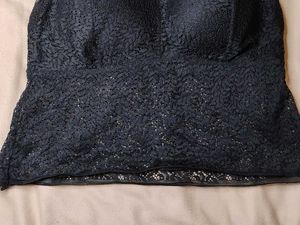 Black Padded Lace Bralette Top