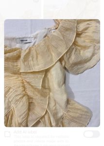 yellow ruffled off-shoulder