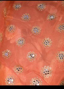 Embroidered Coral Hand Work Premium Saree