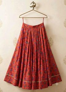 Elegant Teal Brocade Skirt