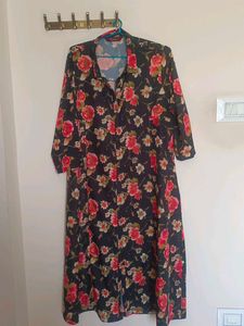 Elegant Floral Print Midi Dress