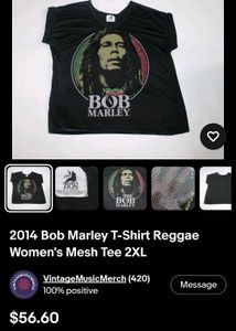Bob Marley Reggae Mesh T-Shirt