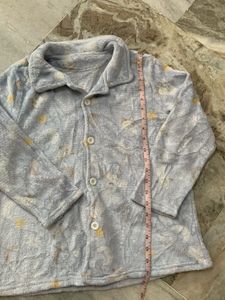 Cozy Blue Flannel Pajama Top