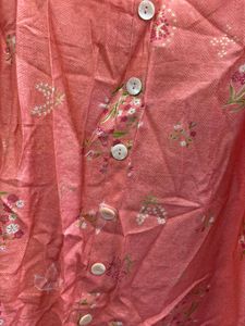 Pink Floral Cotton Dress