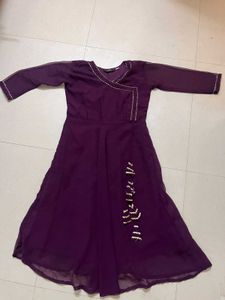 Elegant Purple Anarkali Kurta Set