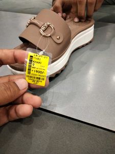 Stylish Taupe Wedge Sandals with Gold Buckle