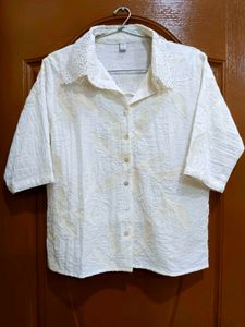 Vintage Embroidered Button-Down Shirt