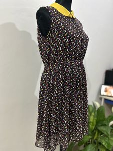 Noir Petal Peter Pan Collar Dres