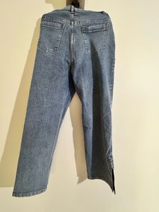 High-Waisted Slit Jeans