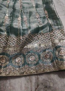 Elegant Teal Embroidered Lehenga Choli Set