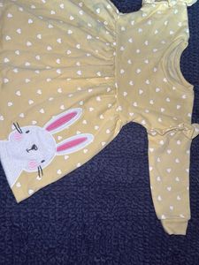 Cute Yellow Heart Bunny Dress