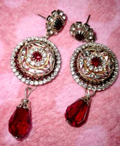 Attractive Earring and Golden red Earrings Combo