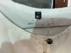 Front Open Indo Western White Kurti Dress