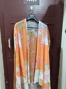 Orange Floral shrug