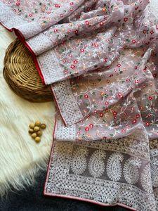 🆕️🆕️Organza Chikankari Saree